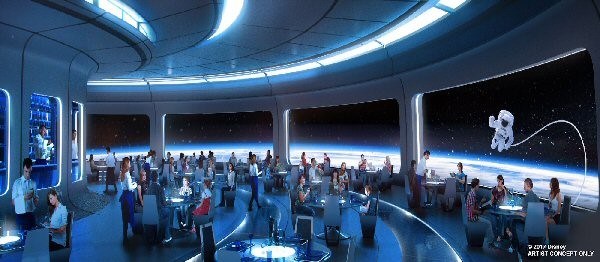 Space Themed restaurant in Future World